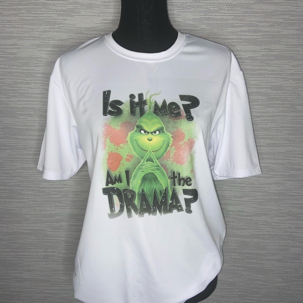 The grinch Tee, Is It Me Am I The Drama Grinch Shirt, White Unisex Tee